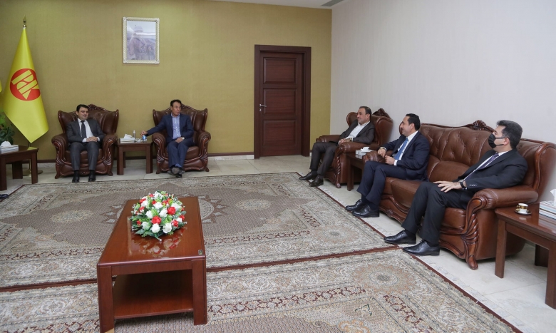 سەرۆکی دیوانی ئەنجومەنی وەزیران و پارێزگارى هەولێر، سەردانی ئەنجوومەنی سەرکردایەتی هەولێری پارتی دیموکراتی کوردستانیان کرد