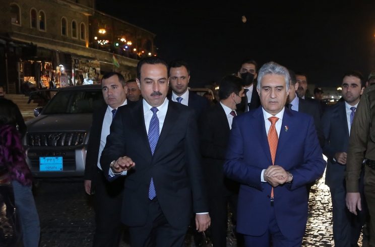 وەزیرى ناوخۆ و پارێزگاری هەولێر، سەردانى بازاڕی شاریان کرد  