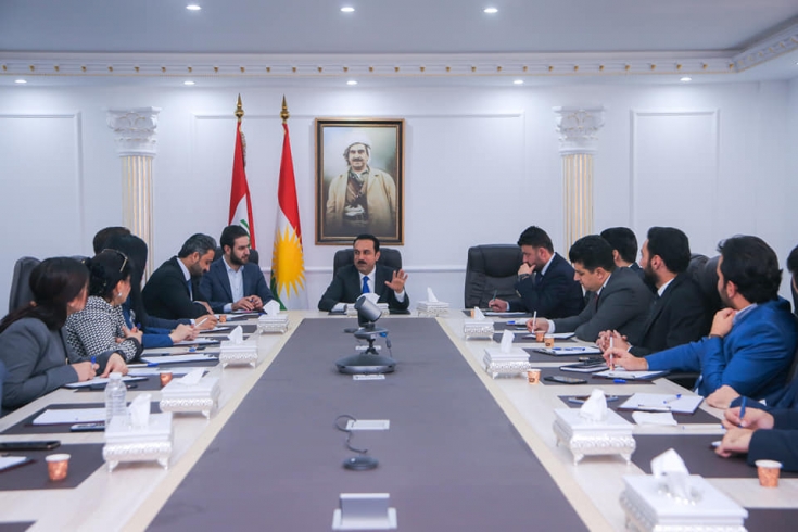 پارێزگارى هەولێر، لەگەڵ بەشێک لەنوێنەرانى ڕێکخراوەکانى کۆمەڵگەى مەدەنى کۆبۆوە