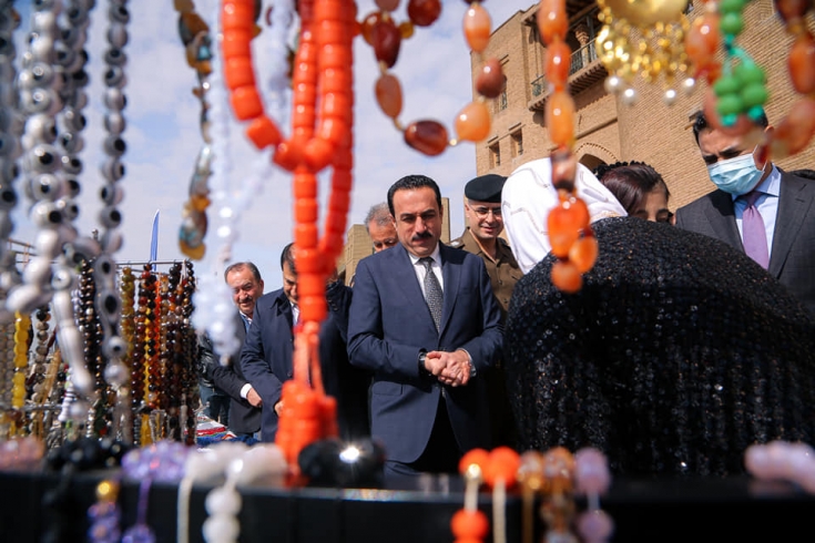 لەژێرچاودێرى و ئامادەبوونى پارێزگارى هەولێر،  پێشانگایەکى کارى دەستى کرایەوە
