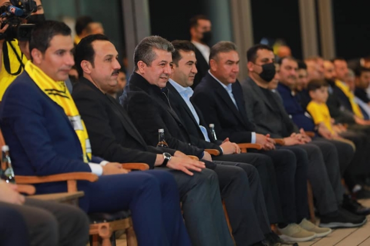 بەئامادەبوونی سەرۆکی حکومەتی هەرێمی کوردستان، یاری نێوان هەولێر و زاخۆ بەڕێوەچوو
