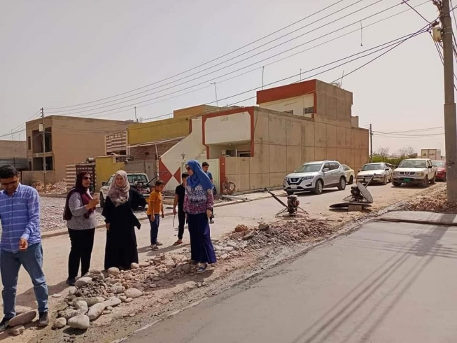 دروستکردنی شەقامە ناوخۆییەکانی گەڕەکی نازماوە بەردەوامە