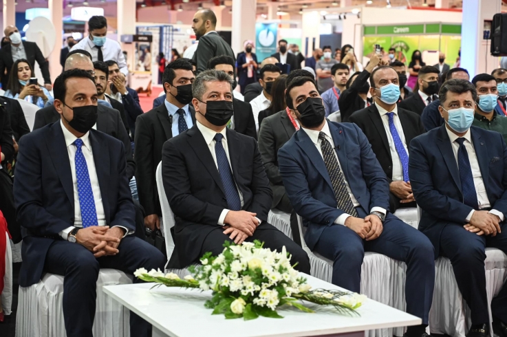 سەرۆکی حکومەتی ھەرێمی کوردستان، سەردانی پێشانگای تەکنەلۆژیی هایتێکسی کرد
