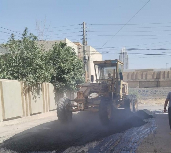 شەقامێکی گەڕەکی ئازادی کاری قیرتاوکردن و چاککردنەوەی بۆ ئەنجامدرا