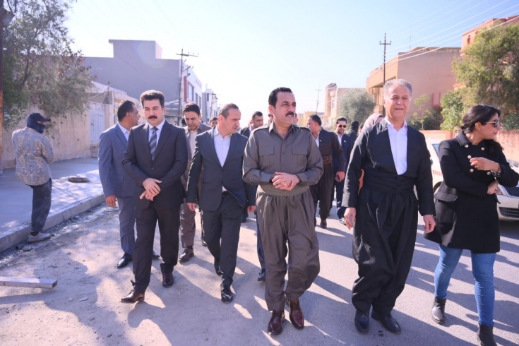 بە گوژمەى زیاتر لە (240 ملیۆن دینار) دەست بە جێبەجێکردنی پرۆژەی نۆژەنکردنەوەی شۆستەی شەقامی 20مەتری گەڕەکی کوێستان کرا