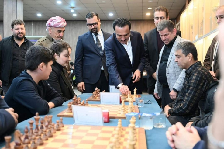 أربيل.. انطلاق بطولة خانزاد الدولية التاسعة والثلاثين للشطرنج السريع