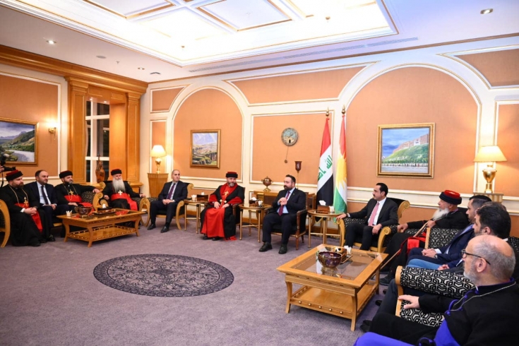 وصول قداسة البطريرك مار كوركيس الثالث يونان البطريرك الجديد للكنيسة الشرقية القديمة الى أربيل