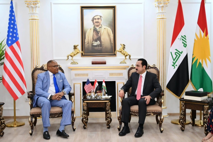 محافظ أربيل يستقبل القنصل العام الامريكي لدى اربيل