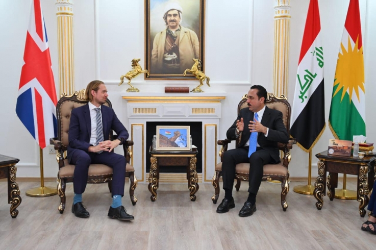 محافظ أربيل يستقبل القنصل العام البريطاني في أربيل