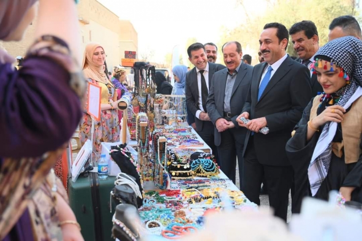 لە سەر قەڵاى هەولێر.. پارێزگارى هەولێر، پێشانگایەکى کارى دەستى ئافرەتانى کردەوە