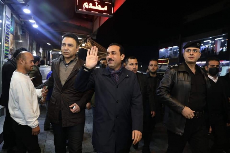 پارێزگارى هەولێر شەقامى ئیسکان و بازاڕ و چایەخانەى مەچکۆى بەسەر کردەوە