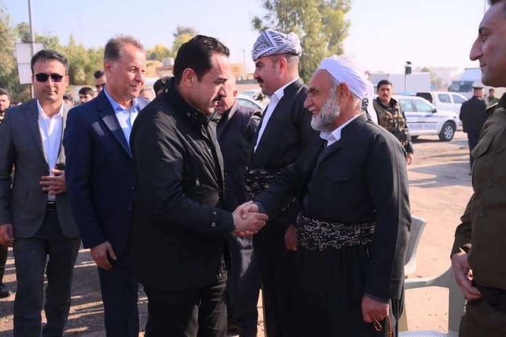 ناحیه‌ی رزگاری: دانانی بەردى بناغەى تەواوکردنى شەقامى 20 مەترى