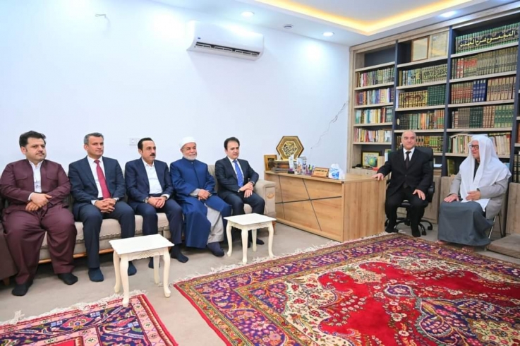 وەزیری ئەوقاف و پارێزگاری هەولێر، سەردانی مزگەوتی سەید عزیز نەقشبەندیان کرد