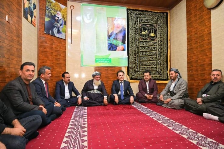 وەزیری ئەوقاف و پارێزگاری هەولێر، سەردانی تەکیەی سەید عزالدین سید خضر قلانچوغانیان کرد