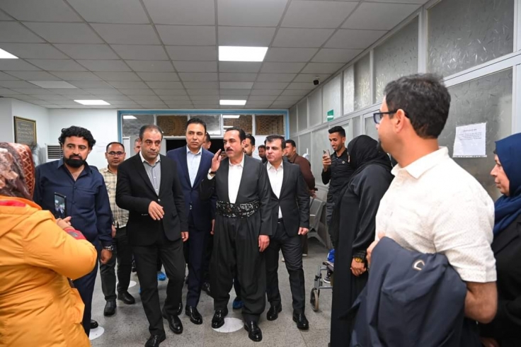 پارێزگاری هەولێر، سەردانی نەخۆشخانەی هەولێری فێرکاری کرد