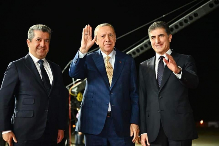سەرۆکی هەرێم و سەرۆکی حکومەتی هەرێم، لەگەڵ سەرۆککۆماری تورکیا کۆبوونەوە