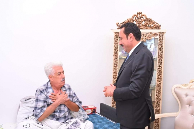 پارێزگاری هەولێر، بۆ هەواڵ پرسی تەندورستی، سەردانی هونەرمەندی دیاری دراماو شانۆی کوردی زاهیر عەبدوڵلای کرد
