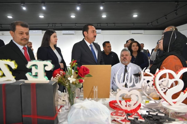 لە ژێرچاودێرى پارێزگارى هەولێر.. پیشانگایەکى تایبەتى کارى دەستى، بۆ ژمارەیەک لە کەسانى خاوەن پێداویستى تایبەت کرایەوە