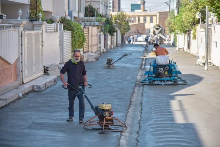 گەڕەکی ئیسکان... کۆنکریتکردنی کۆڵانەکانی