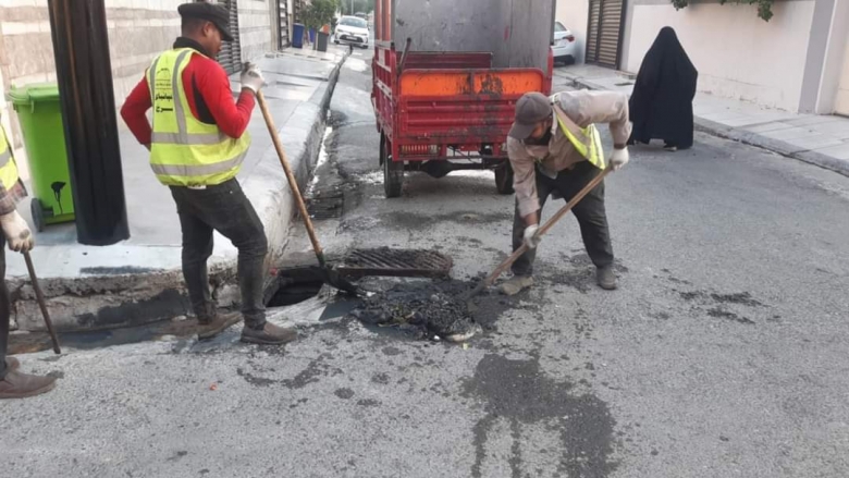 هەولێر .. خاوێنکردنەوەى قەنتەرە و کەند و مەنهۆڵ و چەپەرەکانی ئاو وەرگرتن