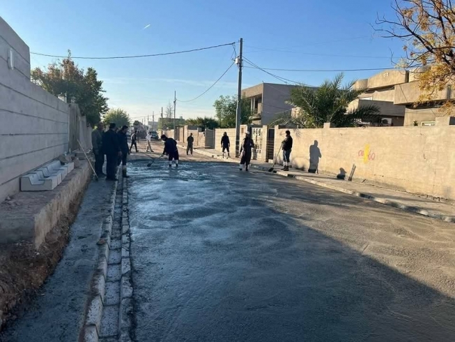 سێبیران..  کۆنکریتکردنی چەند شەقامێک 