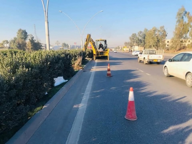 بەئامانجى زیادکردنى ڕێژەى سەوزایی لە دوورگەی ناوەندی و شەقام و شوستەکانى هەولێرى پایتەخت