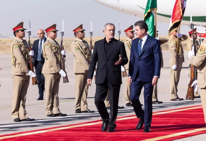 Iranian President arrives in Erbil