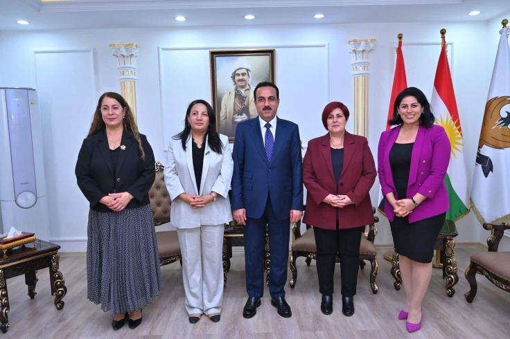 Governor of Erbil Receives a Delegation of Women from Northern Kurdistan Municipalities