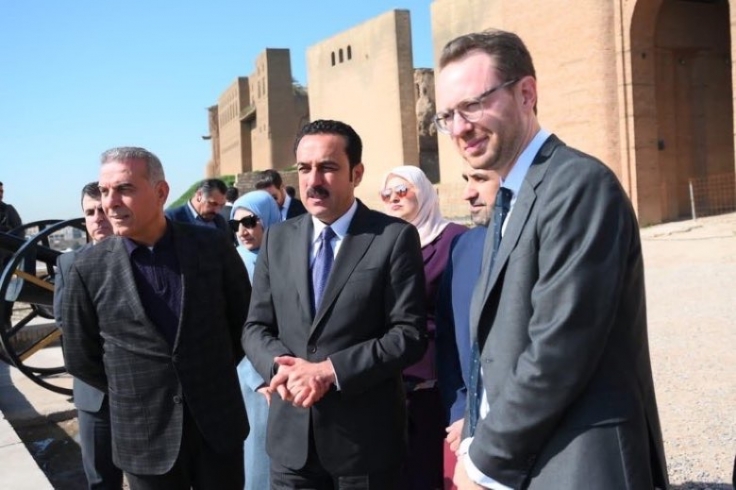 The Erbil Governor and the British Consul explored the Citadel and various cultural and historical sites within the Qaysari Bazaar of Erbil during their visit 
