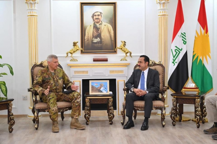 Erbil Governor receives Italian Military Delegation