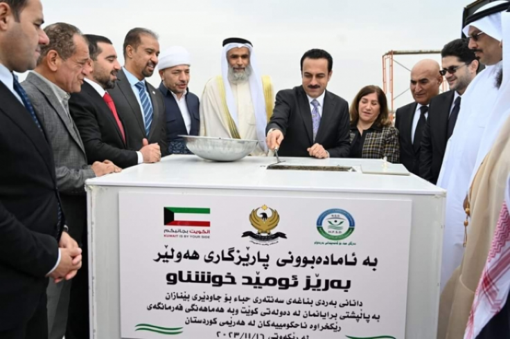 Erbil.. Laying the foundation stone for the Center for the Care and Rehabilitation of Orphan Children