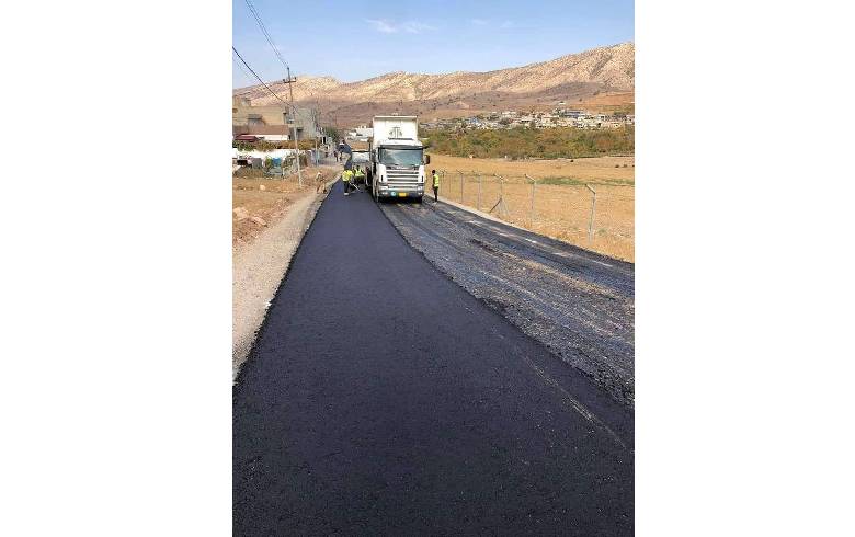 قیرتاوکردنی ڕێگای سەرەکی (ئەلمەوانی خواروو) لە سنووری قەزایی پیرمام