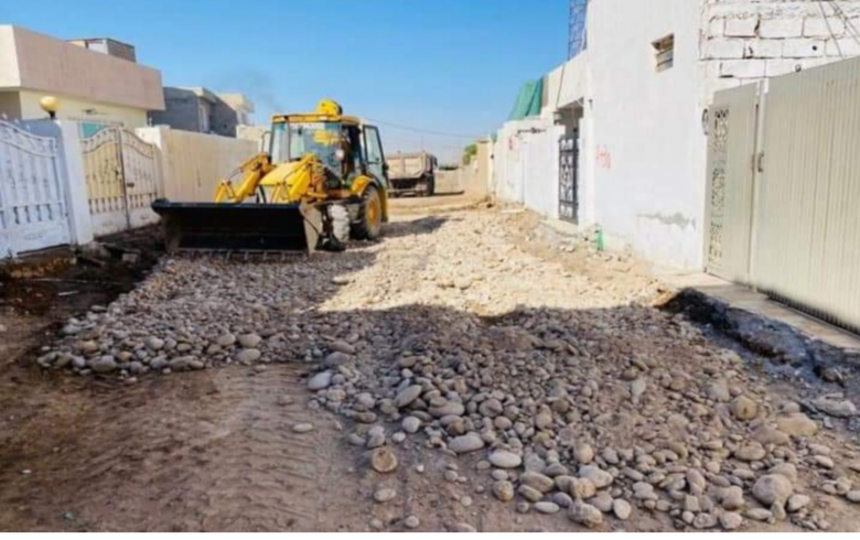 گردە ڕەشەی گەورە.. دروستکردن و کۆنکرێتکردنی چەند شەقامێک 