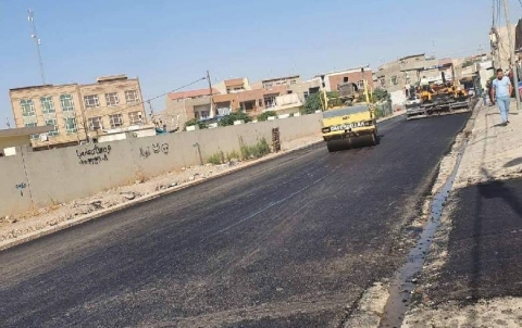 Paving the local streets of Qatawi neighborhood