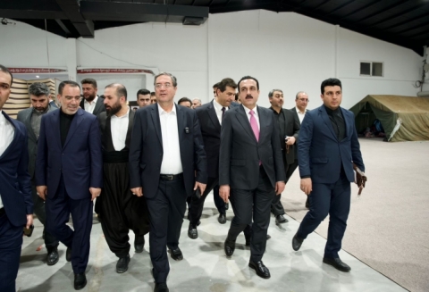 محافظا أربيل وآذربيجان الغربية يتفقدان مكان إقامة الزوار الإيرانيين 