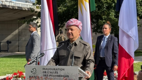 باريس.. بحضور الرئيس بارزاني.. إزاحة الستار عن لوحة البيشمركة وافتتاح ممر البيشمركة بحديقة أندريه سيتروين