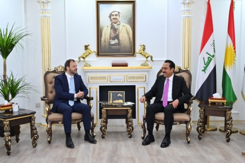 محافظ أربيل يستقبل مسؤول مكتب الاتحاد الأوروبي في أربيل
