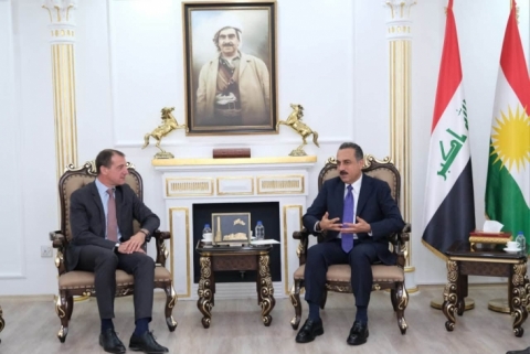 محافظ أربيل يستقبل القنصل الفرنسي بمناسبة انتهاء مهامه