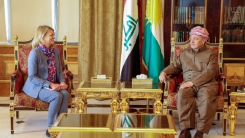 الرئيس بارزاني يستقبل القنصل البريطاني الجديد في أربيل