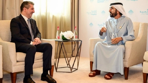 رئيس حكومة إقليم كوردستان يلتقي الشيخ محمد بن راشد آل مكتوم
