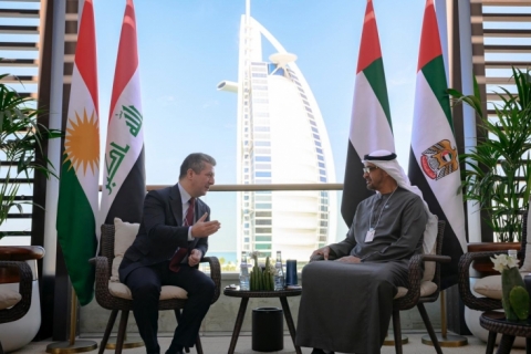 رئيس حكومة إقليم كوردستان يلتقي رئيس الإمارات العربية المتحدة