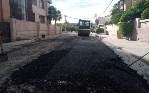 اربيل..استمرار تبليط وترميم الشوارع 