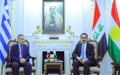محافظ أربيل يستقبل السفير اليوناني  لدى العراق