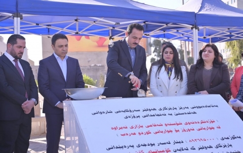 اربيل.. وضع حجر الاساس لترميم وصيانة ارصفة وشوارع سوق طيراوه الشعبي