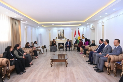 محافظ أربيل يستقبل وفدًا نسويًا من بلديات شمال كوردستان