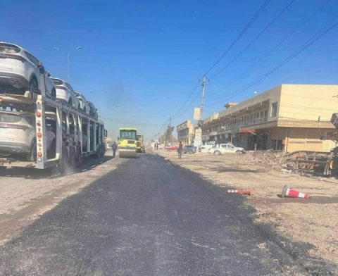 Repair of potholes and failures on both sides of Erbil-Makhmur public road 