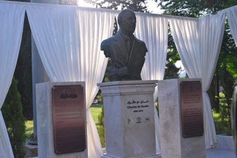 أربيل.. إزاحة الستار عن تمثال شارل ديغول 