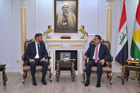محافظ أربيل يستقبل رئيس بعثة المنظمة الدولية للهجرة في العراق