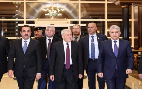 الرئيس العراقي يصل أربيل برفقة عددٍ من الوزراء
