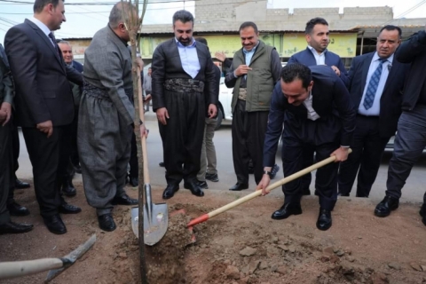 ناحیەی رزگاری... هەڵمەتى چاندنى زیاتر لە 180 دار